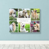 Collage Pets Foto Modern Dog Quote Canvas (Insitu (Houten vloer))