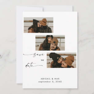 Collage Photo Booth Strip Wedding Sla de datum op Save The Date
