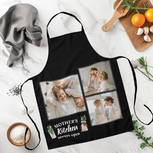 Collage Photo & Mother Kitchen is altijd open Schort
