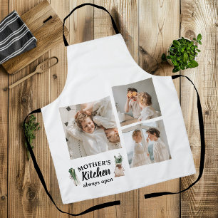 Collage Photo & Mother Kitchen is altijd open Schort