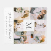 Collage Photo Wedding Fleece Blanket (Voorkant (Horizontaal))