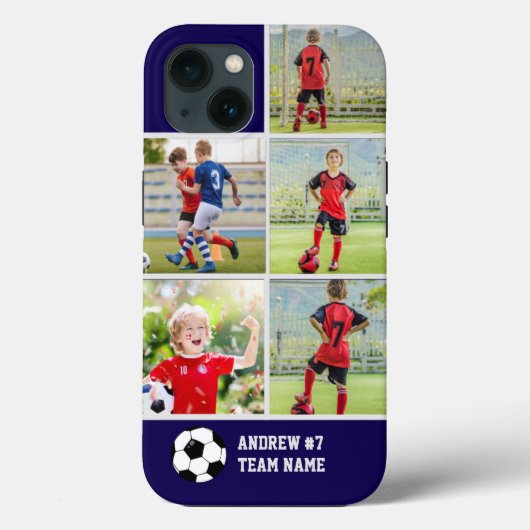 Collage photos Children's Soccer Team  Case-Mate iPhone Case (Achterkant)