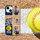 Collage photos Children's Softball Team Blue Case-Mate iPhone Case