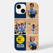Collage photos Children's Softball Team Blue Case-Mate iPhone Case (Achterkant)