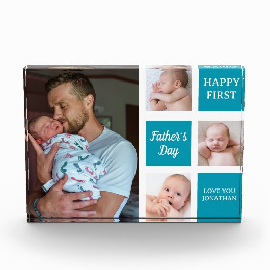 Collage Photos First Father's Day  Fotoblokken (Voorkant)