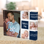 Collage Photos First Father's Day Navy blue Fotoblokken