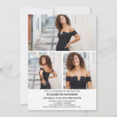 Collage Photos Modern and Minimalist Graduation Kaart (Achterkant)