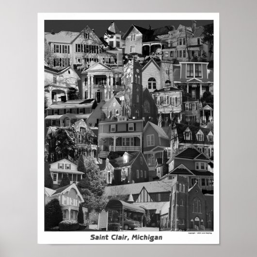 Collage Poster, Saint Clair Michigan Poster (Voorkant)