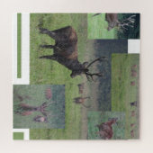 Collage Puzzle: Natuur Park Lelystad RED DEER Legpuzzel (Horizontaal)