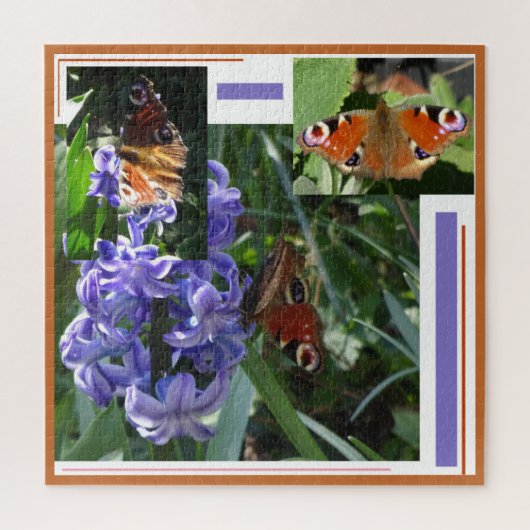 Collage Puzzle: Peacock Butterfly Legpuzzel (Verticaal)