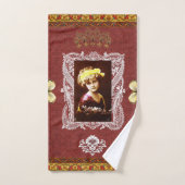  collage Retro met kant en bloemen Bad Handdoek (Handdoek)