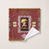  collage Retro met kant en bloemen Bad Handdoek (Wasdoekje)