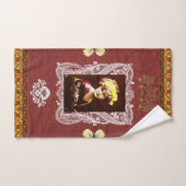  collage Retro met kant en bloemen Bad Handdoek (Handdoek)