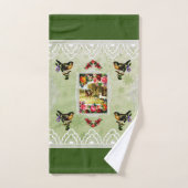  collage Retro met kant en bloemen Bad Handdoek (Handdoek)