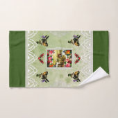  collage Retro met kant en bloemen Bad Handdoek (Handdoek)