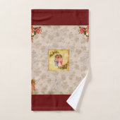 collage Retro met kant en bloemen Bad Handdoek (Handdoek)