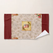 collage Retro met kant en bloemen Bad Handdoek (Handdoek)