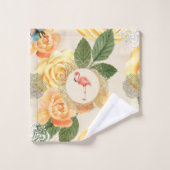  collage Retro met kant en bloemen Bad Handdoek (Wasdoekje)