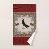  collage Retro met kant en bloemen Bad Handdoek (Handdoek)
