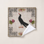 collage Retro met kant en bloemen Bad Handdoek (Wasdoekje)