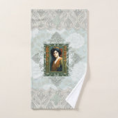 collage Retro met kant en bloemen Bad Handdoek (Handdoek)
