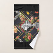  collage Retro met kant en bloemen Bad Handdoek (Handdoek)