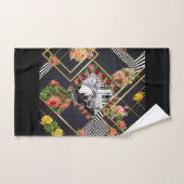  collage Retro met kant en bloemen Bad Handdoek (Handdoek)