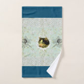  collage Retro met kant en bloemen Bad Handdoek (Handdoek)