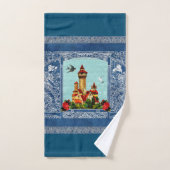  collage Retro met kant en bloemen Bad Handdoek (Handdoek)