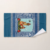  collage Retro met kant en bloemen Bad Handdoek (Handdoek)