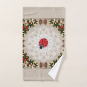  collage Retro met kant en bloemen Bad Handdoek (Handdoek)