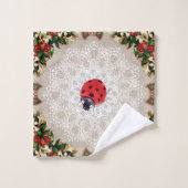  collage Retro met kant en bloemen Bad Handdoek (Wasdoekje)