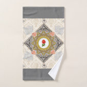  collage Retro met kant en bloemen Bad Handdoek (Handdoek)