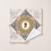  collage Retro met kant en bloemen Bad Handdoek (Wasdoekje)