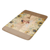  collage Retro met kant en bloemen Badmat (Gekanteld)