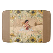  collage Retro met kant en bloemen Badmat (Voorkant)