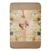  collage Retro met kant en bloemen Badmat (Voorkant Verticaal)