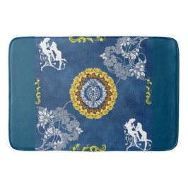  collage Retro met kant en bloemen Badmat