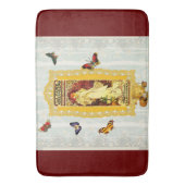  collage Retro met kant en bloemen Badmat (Voorkant Verticaal)