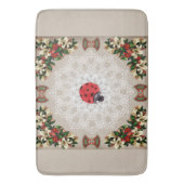  collage Retro met kant en bloemen Badmat (Voorkant Verticaal)