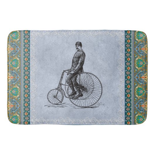  collage Retro met kant en bloemen Badmat (Voorkant)