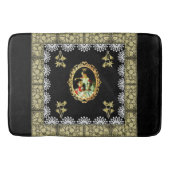  collage Retro met kant en bloemen Badmat (Voorkant)