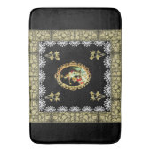  collage Retro met kant en bloemen Badmat (Voorkant Verticaal)