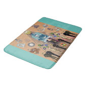  collage Retro met kant en bloemen Badmat (Gekanteld)