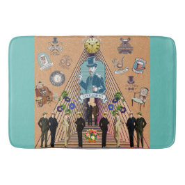  collage Retro met kant en bloemen Badmat
