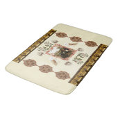  collage Retro met kant en bloemen Badmat (Gekanteld)