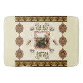 collage Retro met kant en bloemen Badmat (Voorkant)