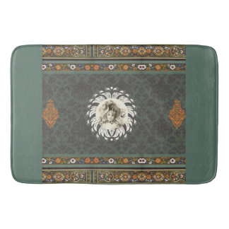  collage Retro met kant en bloemen Badmat