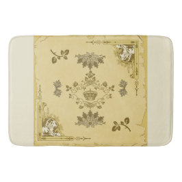  collage Retro met kant en bloemen Badmat