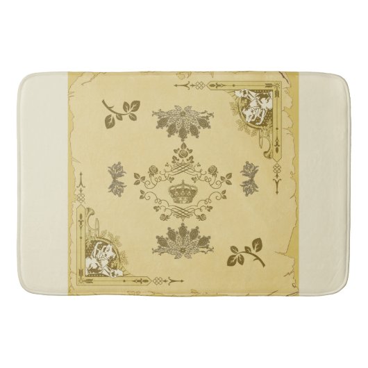  collage Retro met kant en bloemen Badmat (Voorkant)